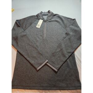 NWT Adidas Adi Club Sweat Quarter Zip Pullover Gray Size M Men's Athletic